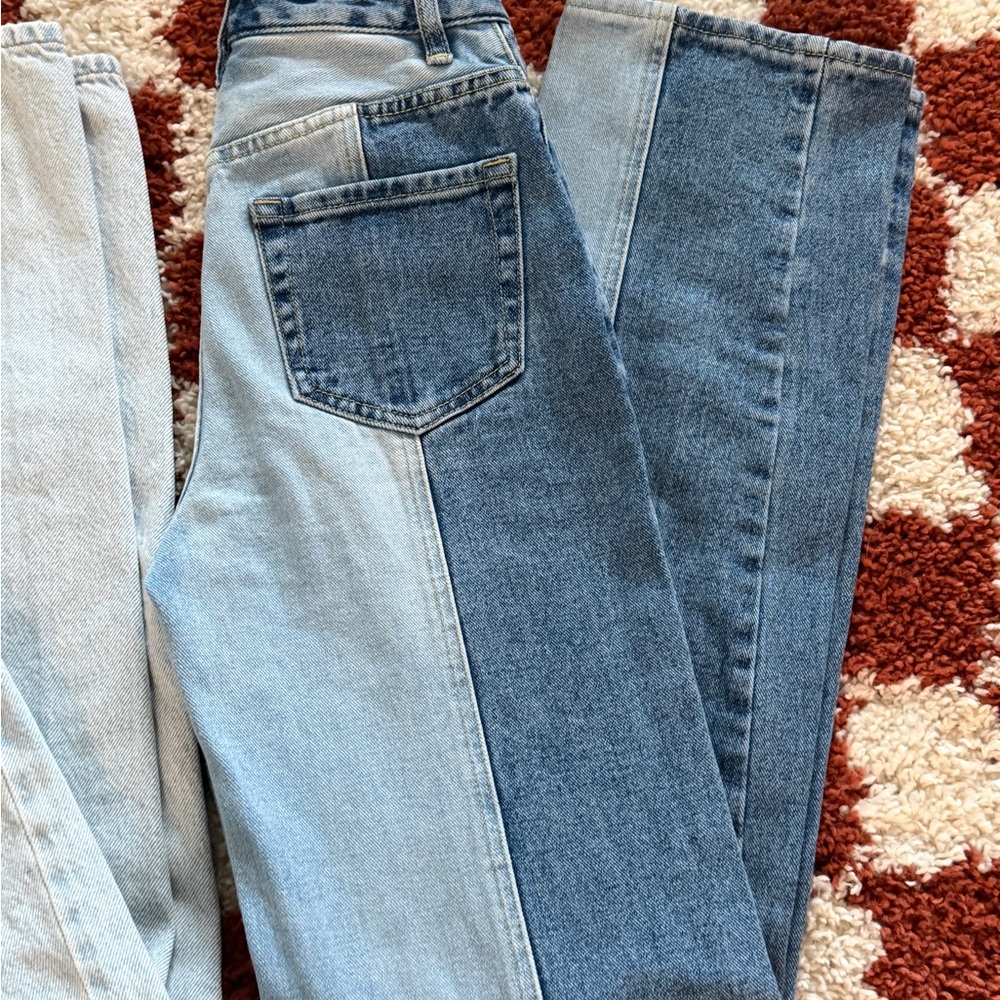 PacSun Two-Tone Denim Boyfriend Jeans